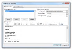 outlook tips & tricks signature mullan it training 